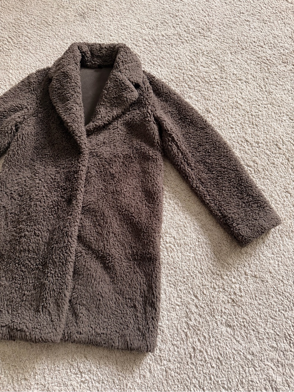 Uniqlo Teddy Puffer Coat in Dark Green
